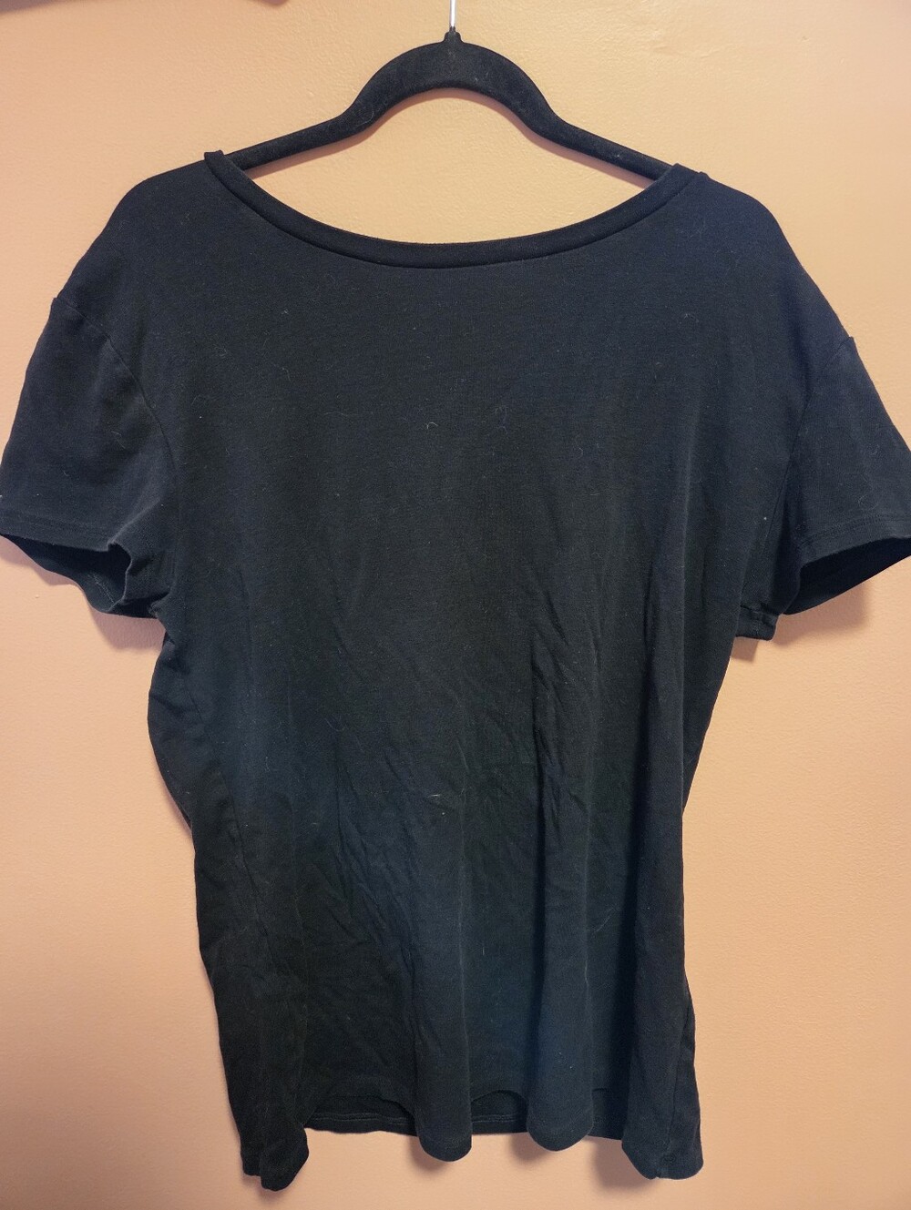 Black Women's Short Sleeve Crewneck Tee